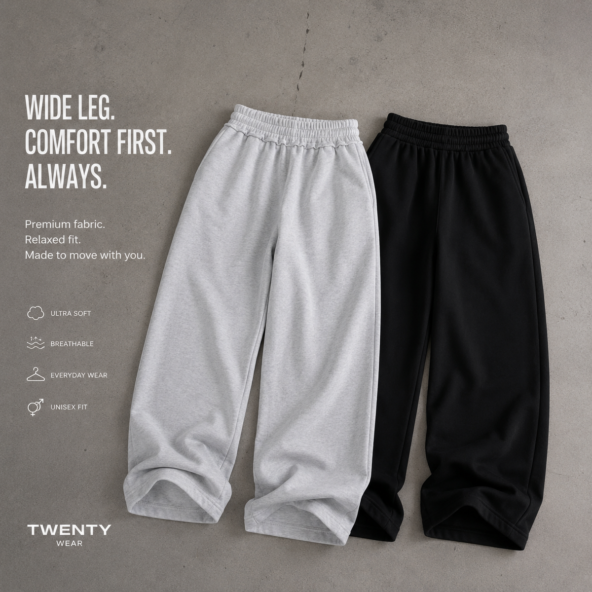 Wide Leg Sweatpants for Men
