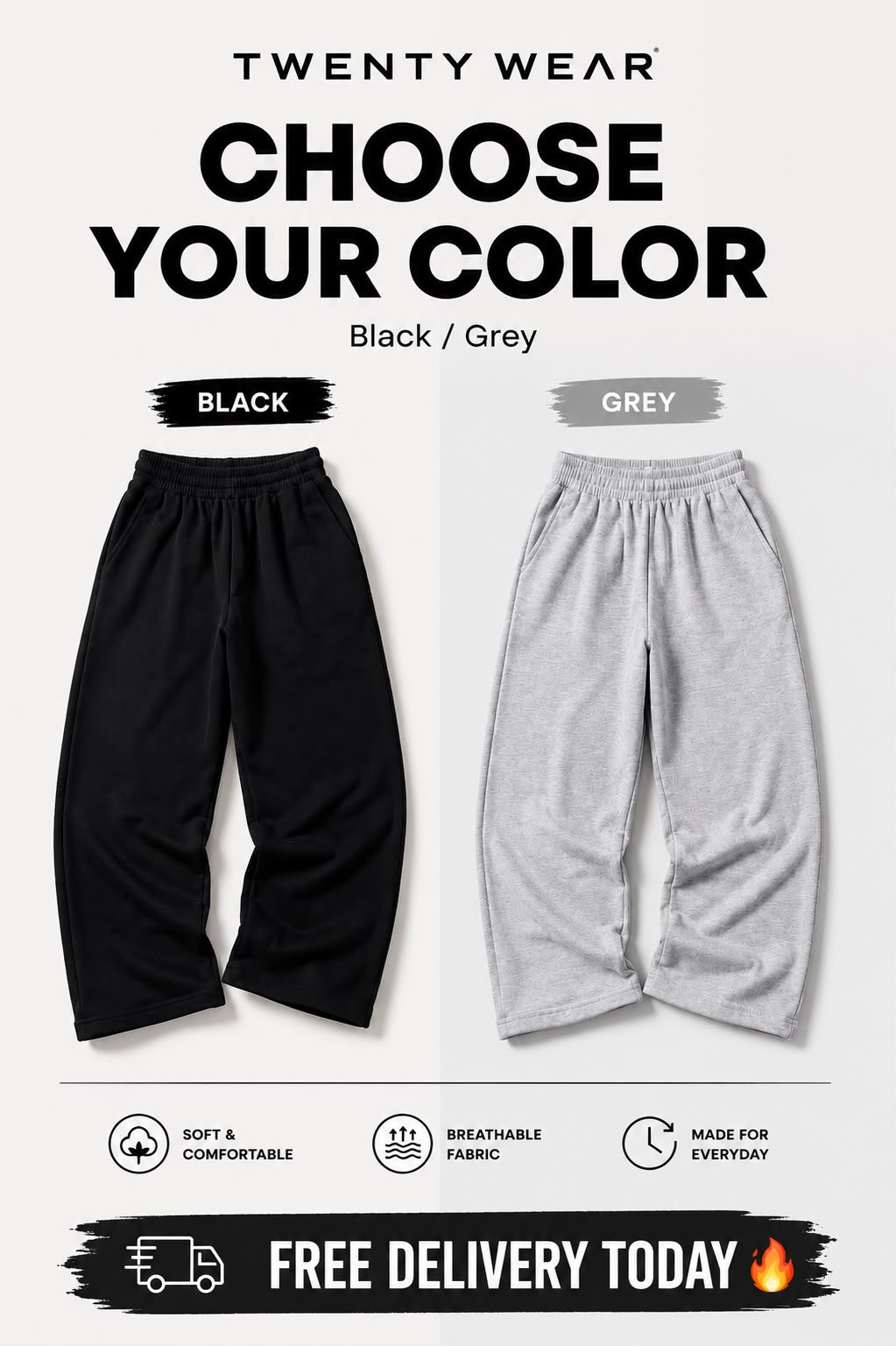 Sweatpants Wide leg Cotton